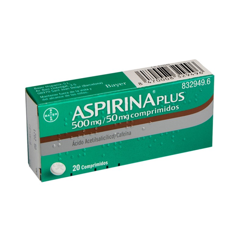 Aspirina Plus 500mg 20 comprimidos