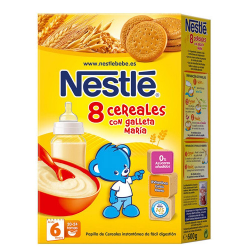 Nestle Papilla 8 Cereales Galleta 600 Gr