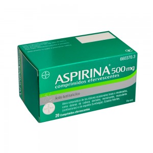 Aspirina 500mg 20 comprimidos efervescentes