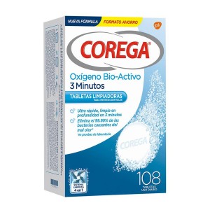 Corega oxígeno bio-activo 108 tabletas limpiadoras