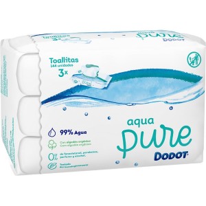 Dodot pack aqua pure toallitas 3x48, 144 unidades