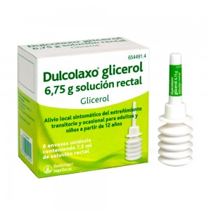 Dulcolaxo glicerol solución rectal 6 unidades