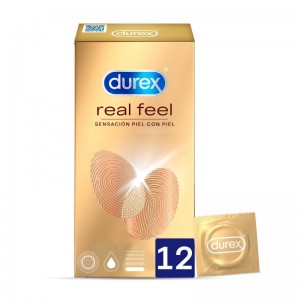 Durex real feel sin látex 12 unidades