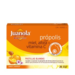 Juanola própolis con miel, altea+ vitamina 24 pastillas sabor naranja