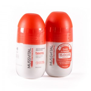 Mussvital dermactive pack desodorante teens 2x75ml