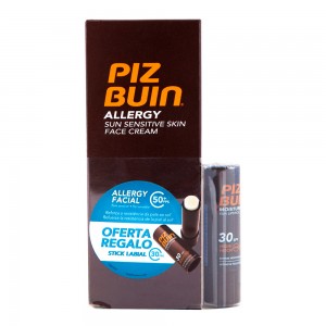Piz Buin allergy spf50 crema facial 50ml + stick labial