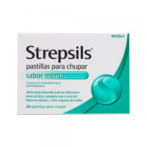 Strepsils sabor menta 24 pastillas