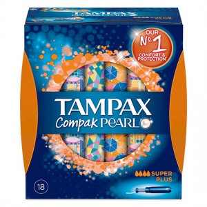 Tampones Tampax Compak Pearl Super P 18U